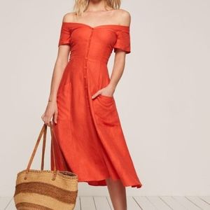 Reformation Mariposa Dress in Fruit Punch